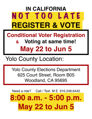REG & VOTE MAY 22 - Jun 5