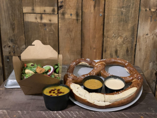 Pretzel soup salad option