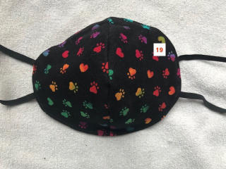 #19 Rainbow hearts and paws adult mask #19 Rainbow hearts and paws adult mask