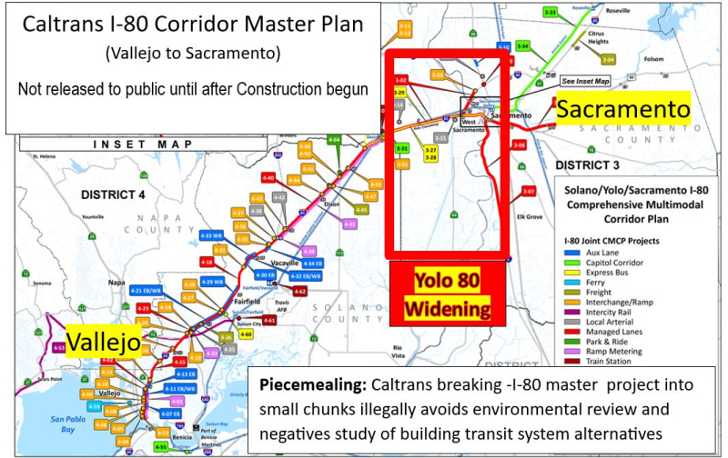 Piecemealing Map I-80 corridor
