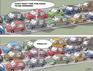Waiting-Finally Congestion Cartoon